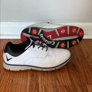 CALLAWAY MEN'S LAJOLLA GOLF SHOE - WHITE/BLACK